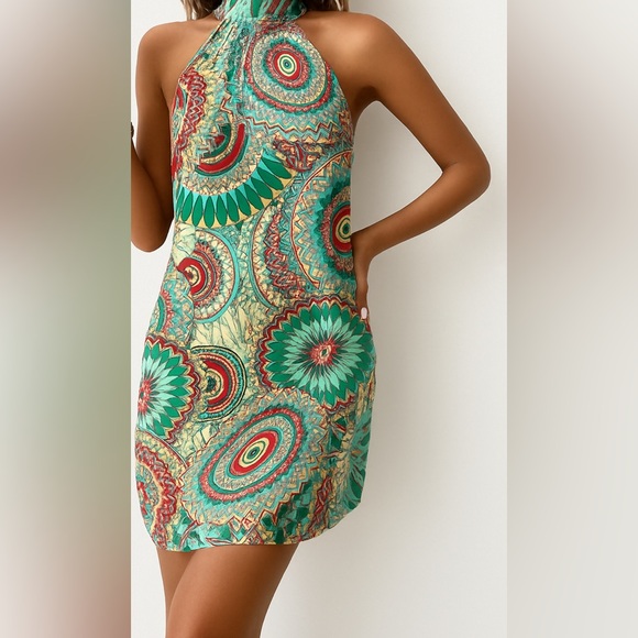 Emery Rose Multicolor Geometric
Halter Dress Size M NWT - Picture 9 of 9